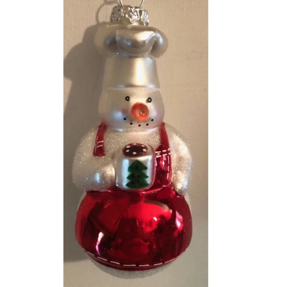 Williams Sonoma Snowman Chef Ornaments (set of 4)